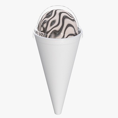 Ice cream ball in cone 