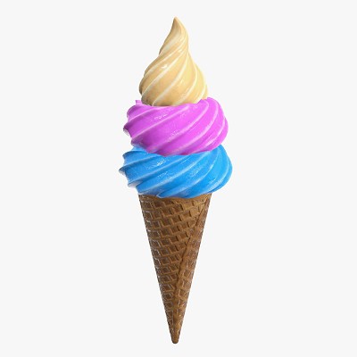 Ice cream in waffle cone3