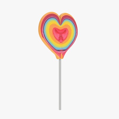 Rainbow lollipop candy