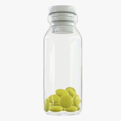 Small bottle with pills