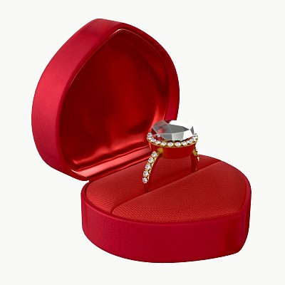 Wedding ring in a box 