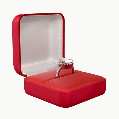 Wedding ring square box