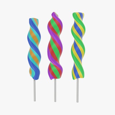 Colorful twisted lollipop