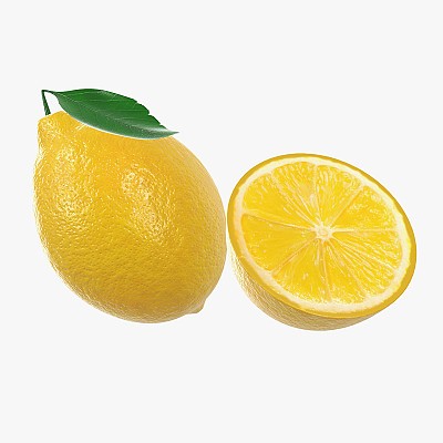 Fresh lemon with slice