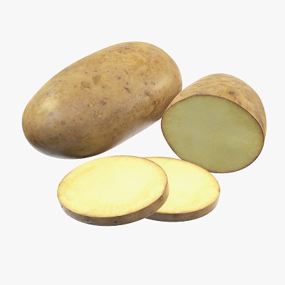 Potato whole and sliced