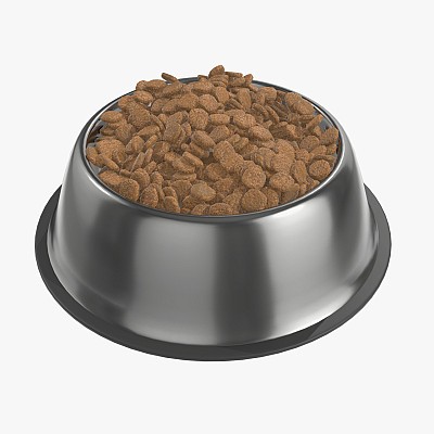 Dog food bowl with food