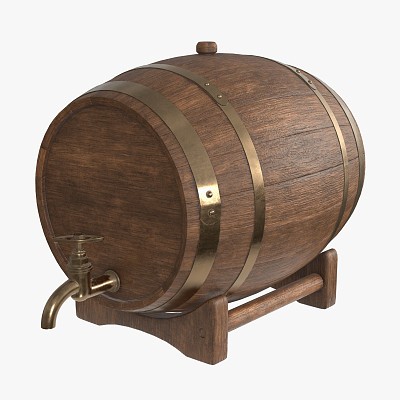Wooden barrel for beer 01