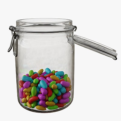 Jar with jelly beans 02
