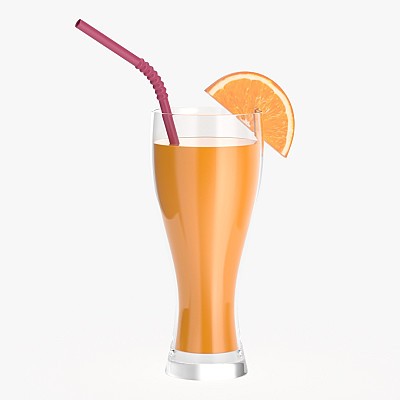 Weizen glass orange juice