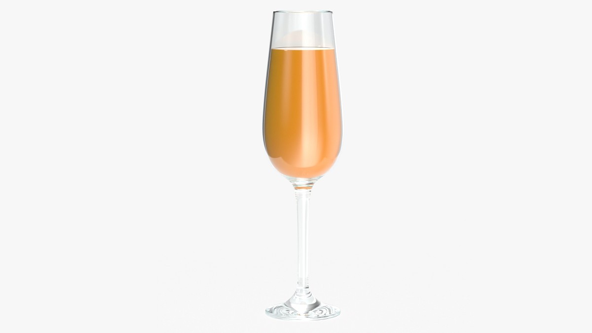 Champagne flute with orange juice
