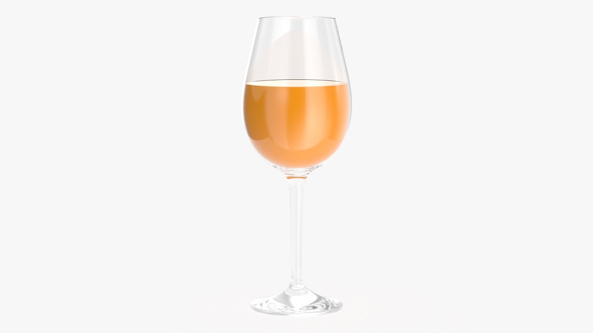 Wine tasting glass with orange juice