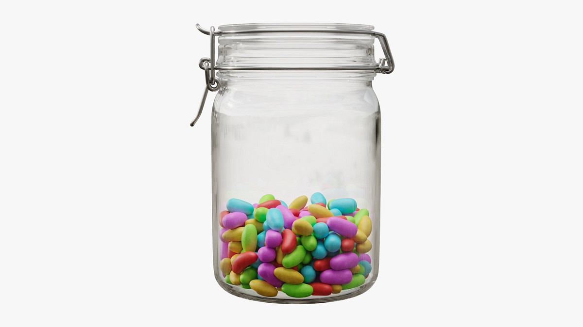 Jar with jelly beans 01