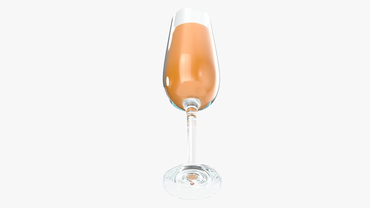 Champagne flute with orange juice