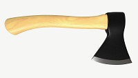 Carpenter axe with wooden handle