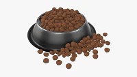 Dog food bowl with food 2