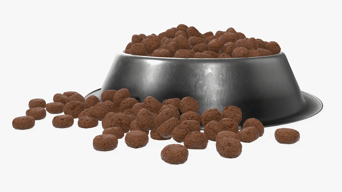 Dog food bowl with food 2