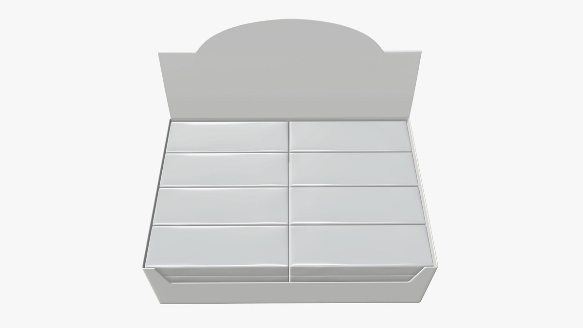 Package blank white with waffle wraps mock up 01
