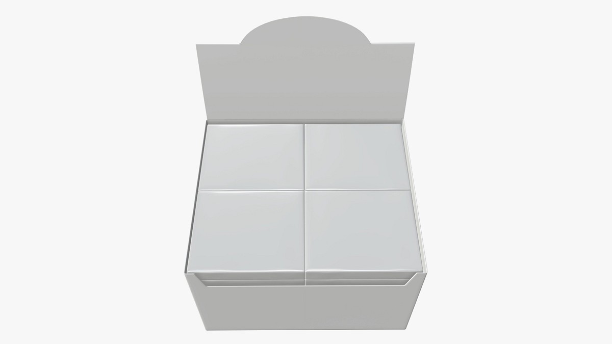 Package blank white with waffle wraps mock up 03