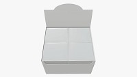Package blank white with waffle wraps mock up 03
