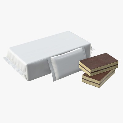 Blank cake package mockup
