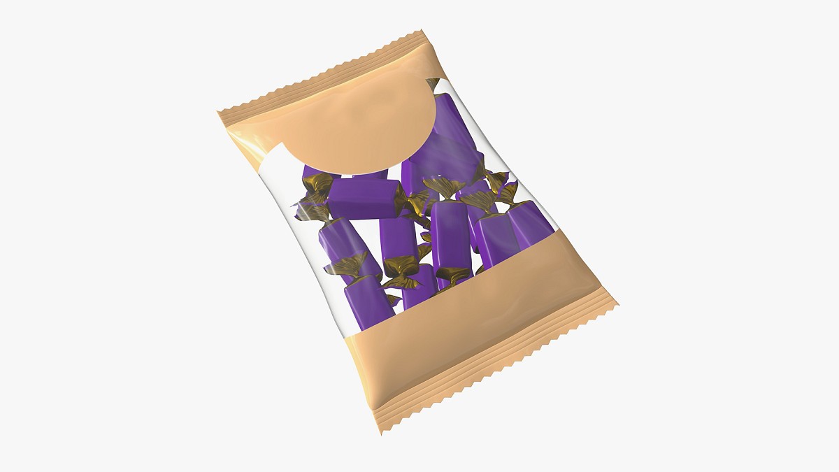Blank candy plastic package mock up 05