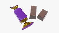 Blank food candy plastic package wrap mock up 02