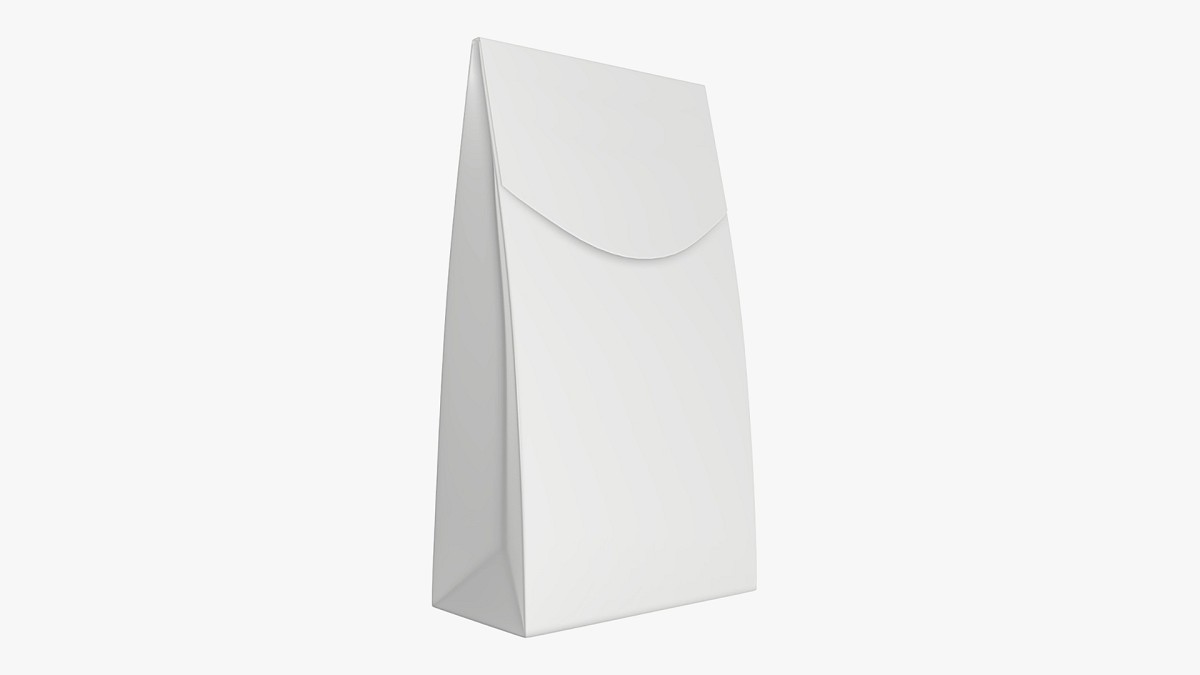 Blank White Paper Bag Package Mock Up