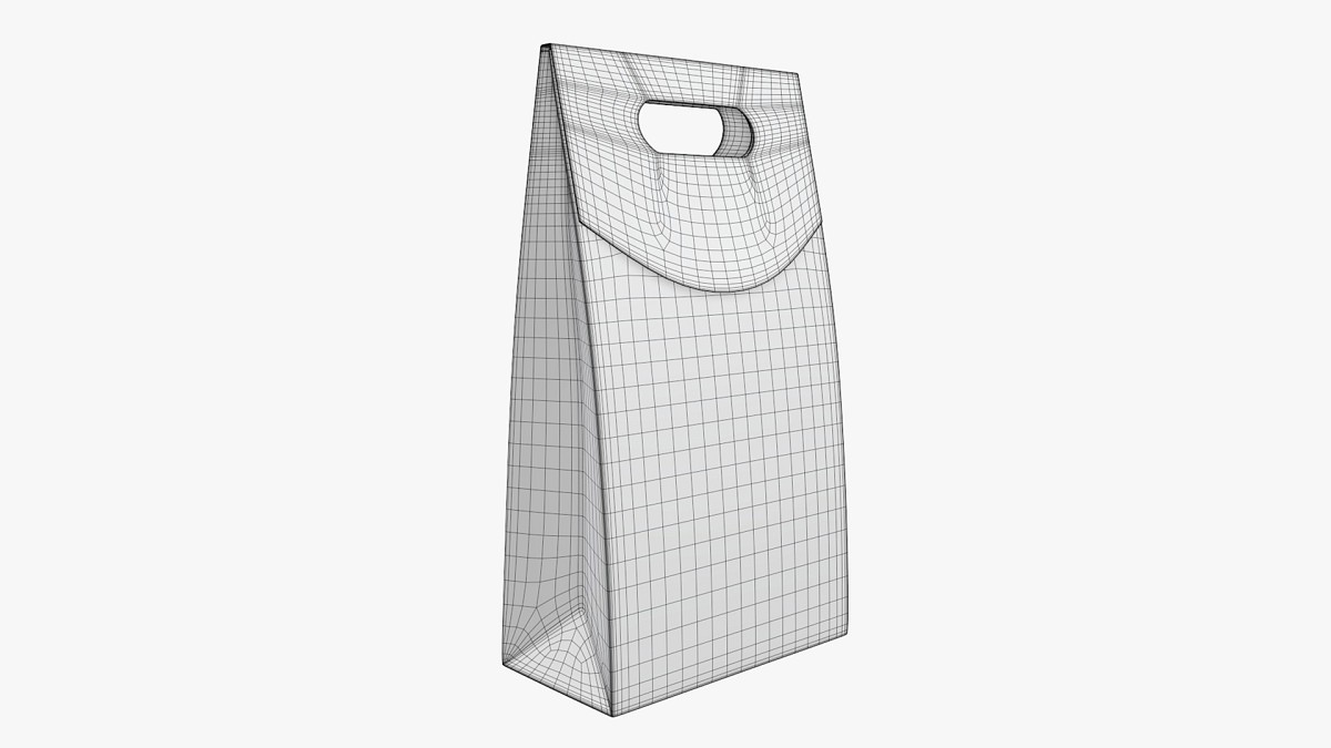 Blank White Paper Carry Bag Package Mock Up