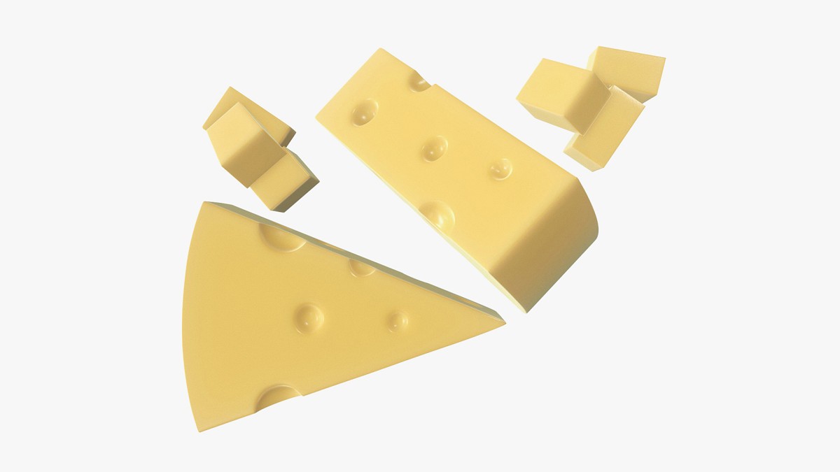 Cheese triangle with square slices