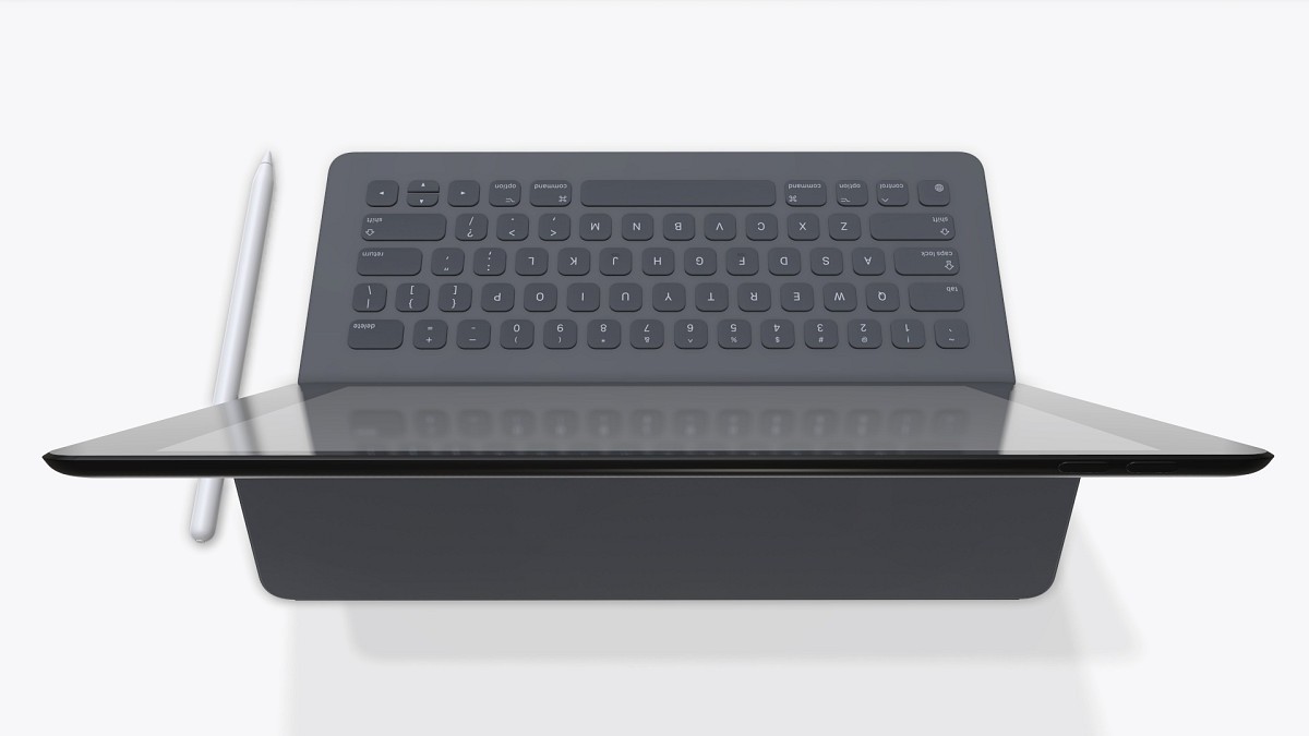Digital tablet with keyboard mock up