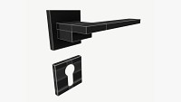 Modern door handle with PZ square rose