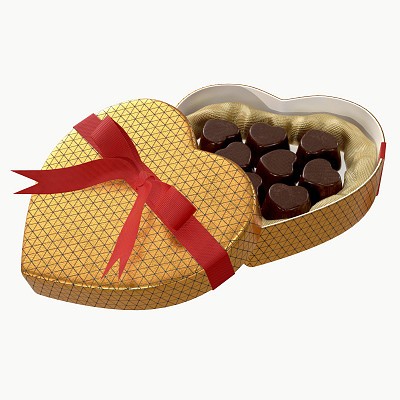 Heart shaped candy box