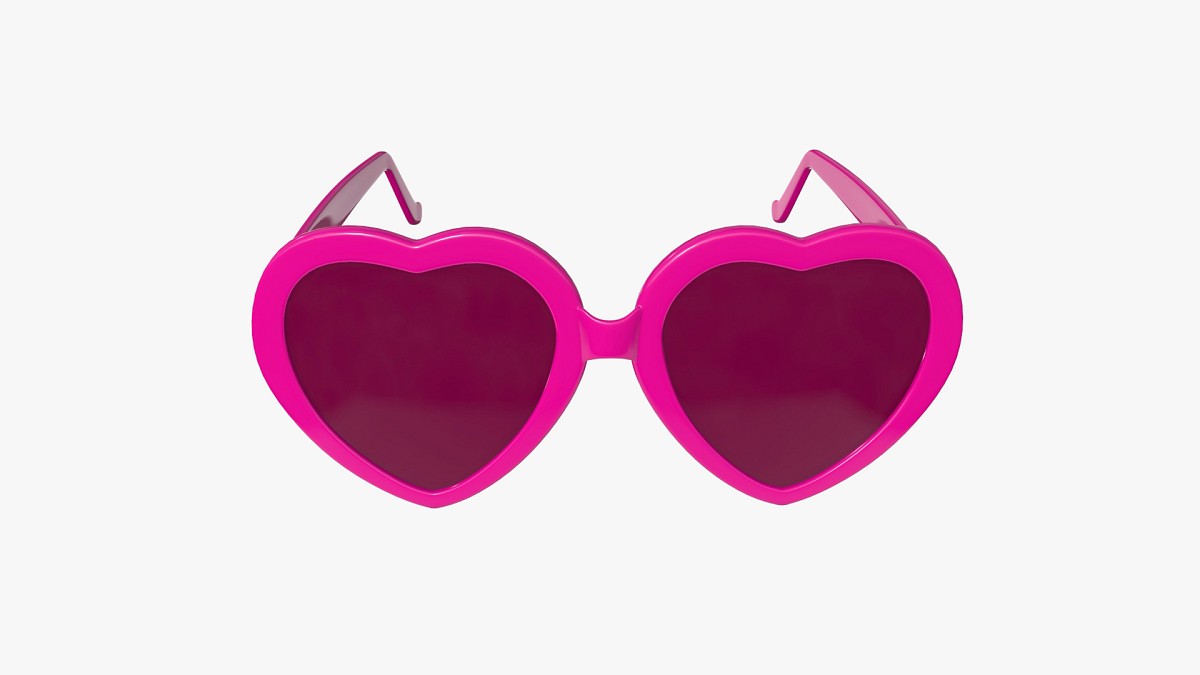 Heart shaped sun glasses