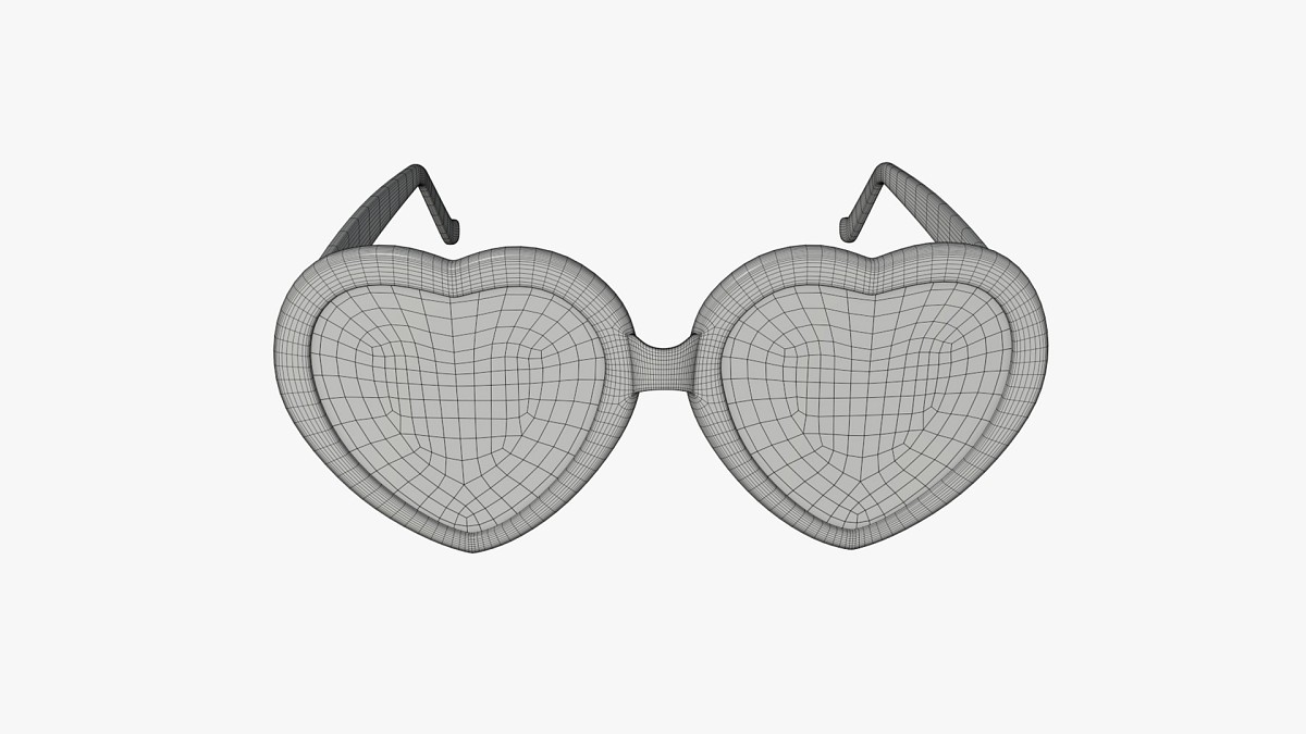 Heart shaped sun glasses