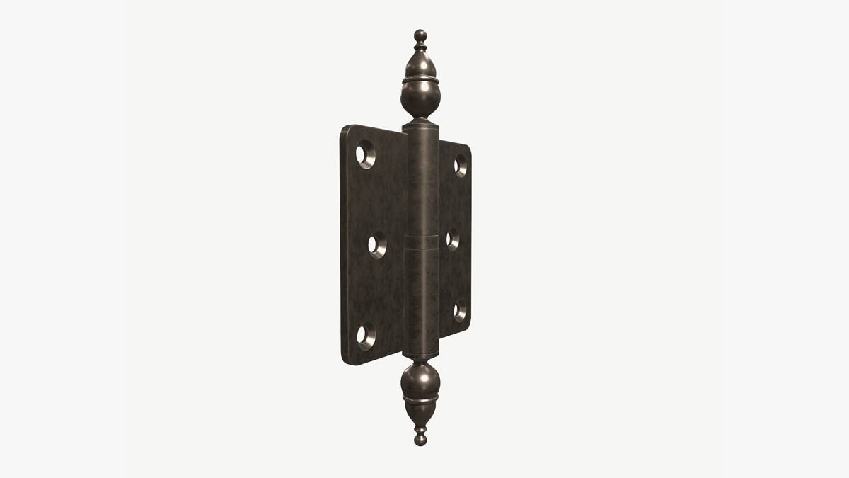 Standard door lift off butt hinge with decorative endings brass coated