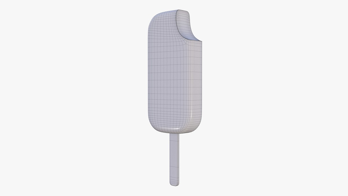 Ice cream chocolate on stick bitten