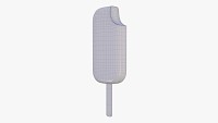 Ice cream chocolate on stick bitten