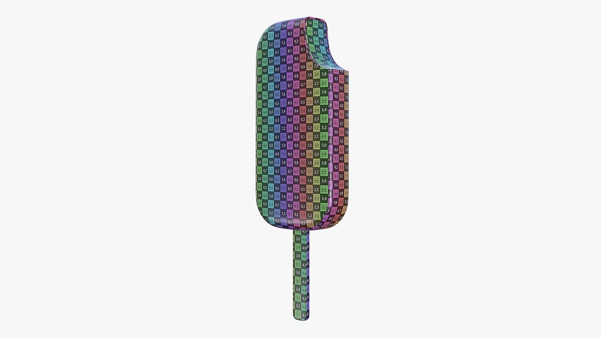 Ice cream chocolate on stick bitten