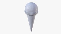 Ice cream ball in waffle cone