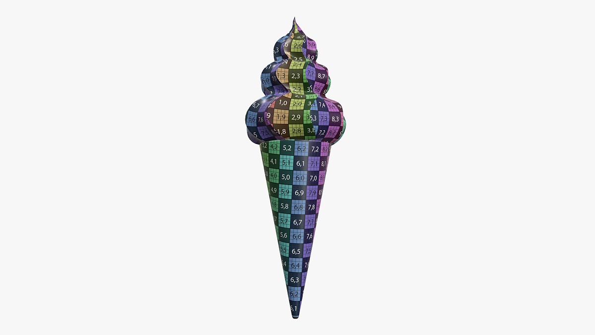 Ice cream in waffle cone 01