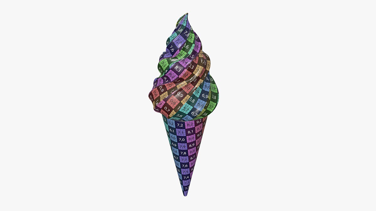 Ice cream in waffle cone 02