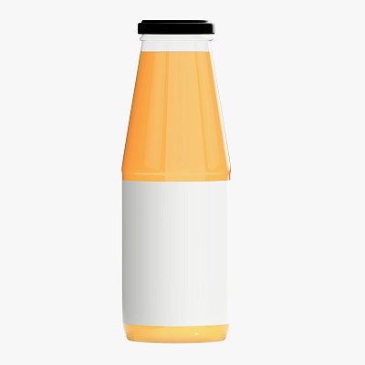 Juice glass bottle mockup