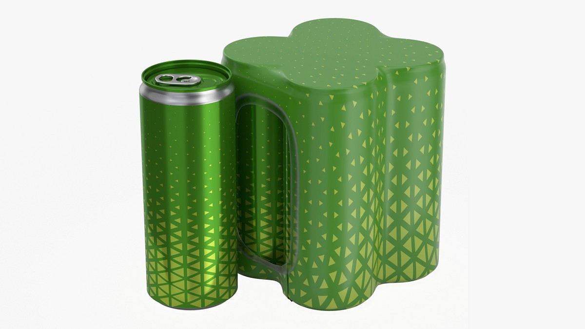 Packaging for four slim 250ml beverage soda cans