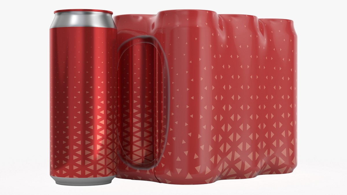Packaging for standard six 500ml beverage soda beer cans