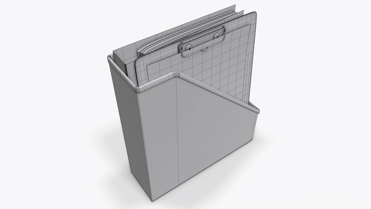 Paper mesh vertical holder