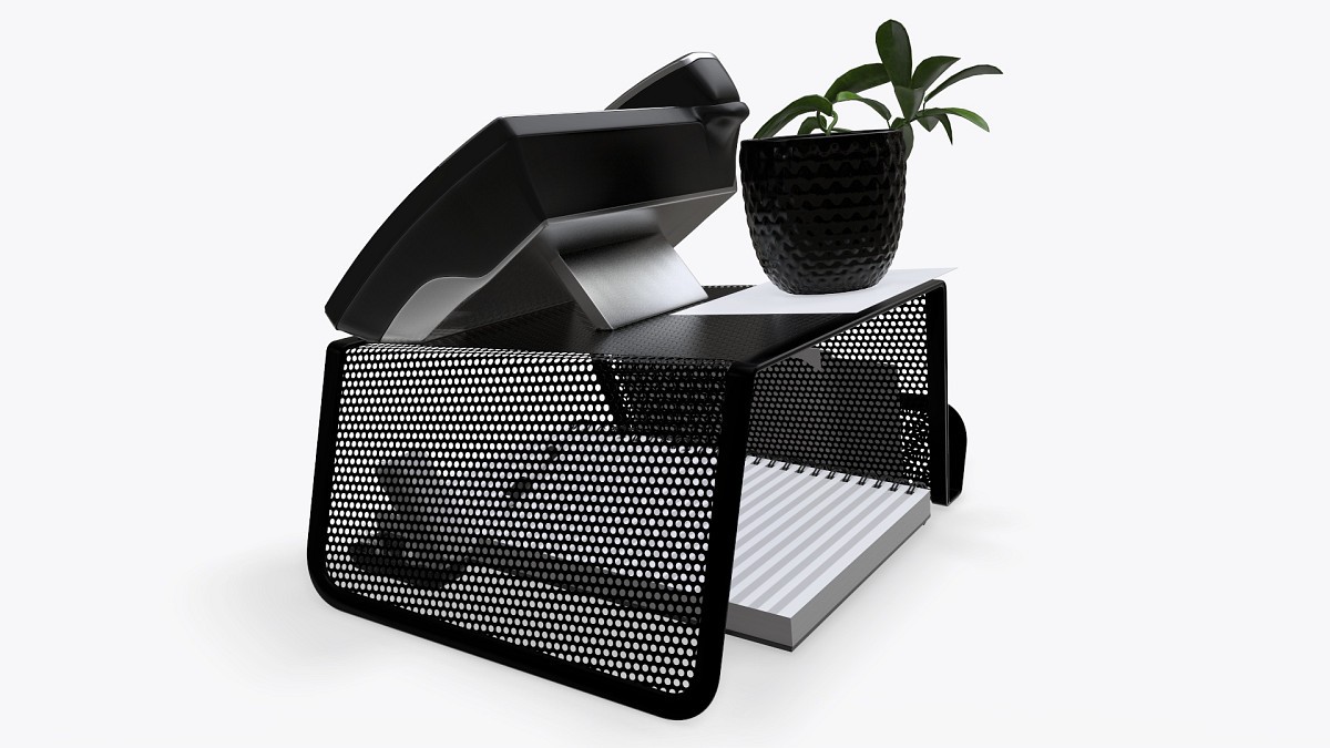Phone mesh holder with decors