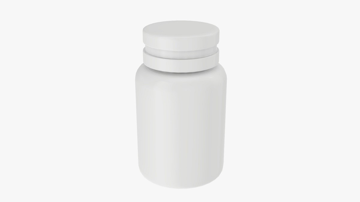 Medicine plastic bottle mockup