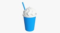 Plastic cup with ice cream shape for mockup