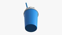 Plastic cup with ice cream shape for mockup