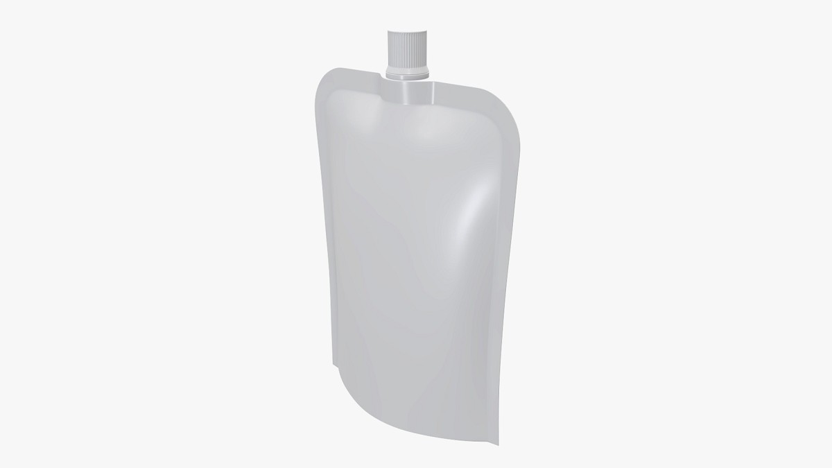 Blank Pouch Bag With Top Spout Lid Mock Up 03
